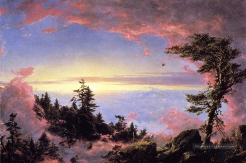 Frederic Edwin Church œuvres - Au dessus des nuages ​​au lever du soleil paysage Fleuve Hudson Frederic Edwin Church